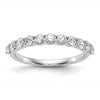 14k White Gold 3/4 carat Lab Grown Diamond VS/SI+ G+ Eleven Stone Complete Band