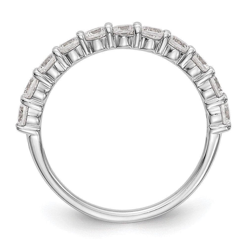 14k White Gold 1 carat Lab Grown Diamond VS/SI+ G+ Eleven Stone Complete Band