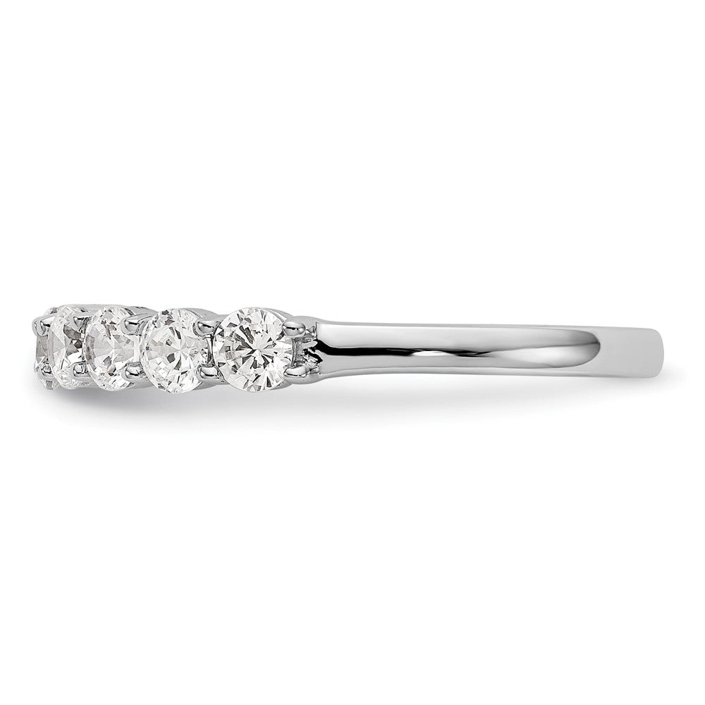 14k White Gold 1 carat Lab Grown Diamond VS/SI+ G+ Eleven Stone Complete Band