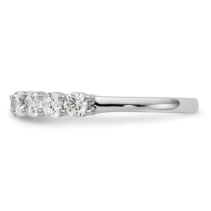 14k White Gold 1 carat Lab Grown Diamond VS/SI+ G+ Eleven Stone Complete Band
