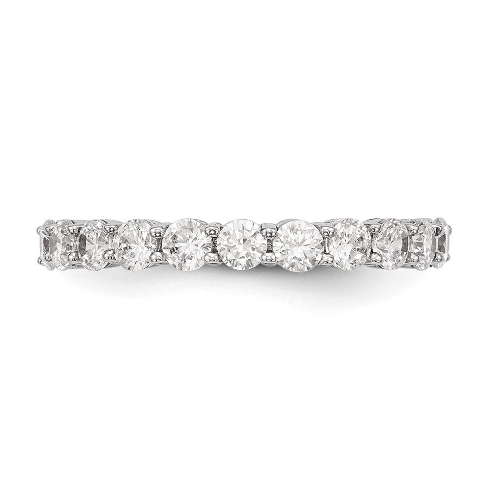 14k White Gold 1 carat Lab Grown Diamond VS/SI+ G+ Eleven Stone Complete Band