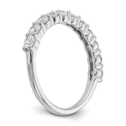 14k White Gold 1 carat Lab Grown Diamond VS/SI+ G+ Eleven Stone Complete Band