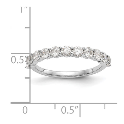 14k White Gold 1 carat Lab Grown Diamond VS/SI+ G+ Eleven Stone Complete Band