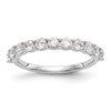 14k White Gold 1 carat Lab Grown Diamond VS/SI+ G+ Eleven Stone Complete Band