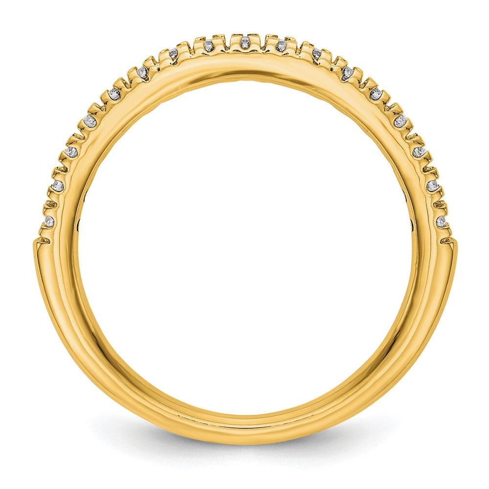 True Origin 14K Yellow Gold 1/4 carat Lab Grown Diamond VS+ F+ Complete Wedding Band