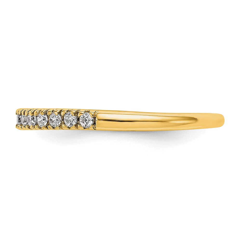 True Origin 14K Yellow Gold 1/4 carat Lab Grown Diamond VS+ F+ Complete Wedding Band