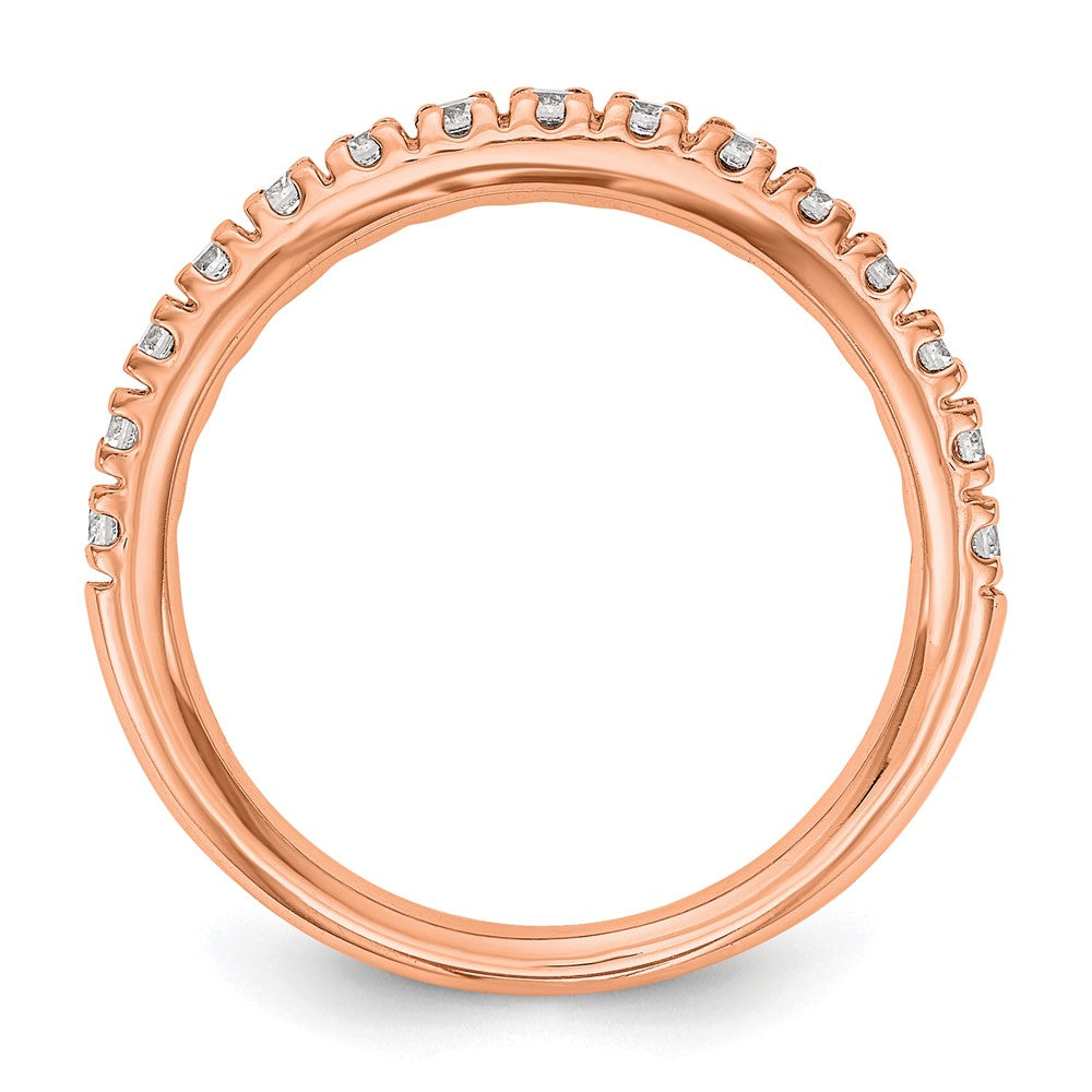 True Origin 14K Rose Gold 1/2 carat Lab Grown Diamond VS+ F+ Complete Wedding Band