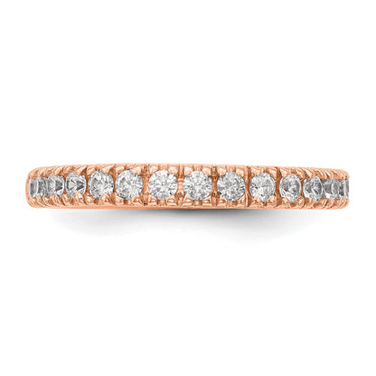 True Origin 14K Rose Gold 1/2 carat Lab Grown Diamond VS+ F+ Complete Wedding Band