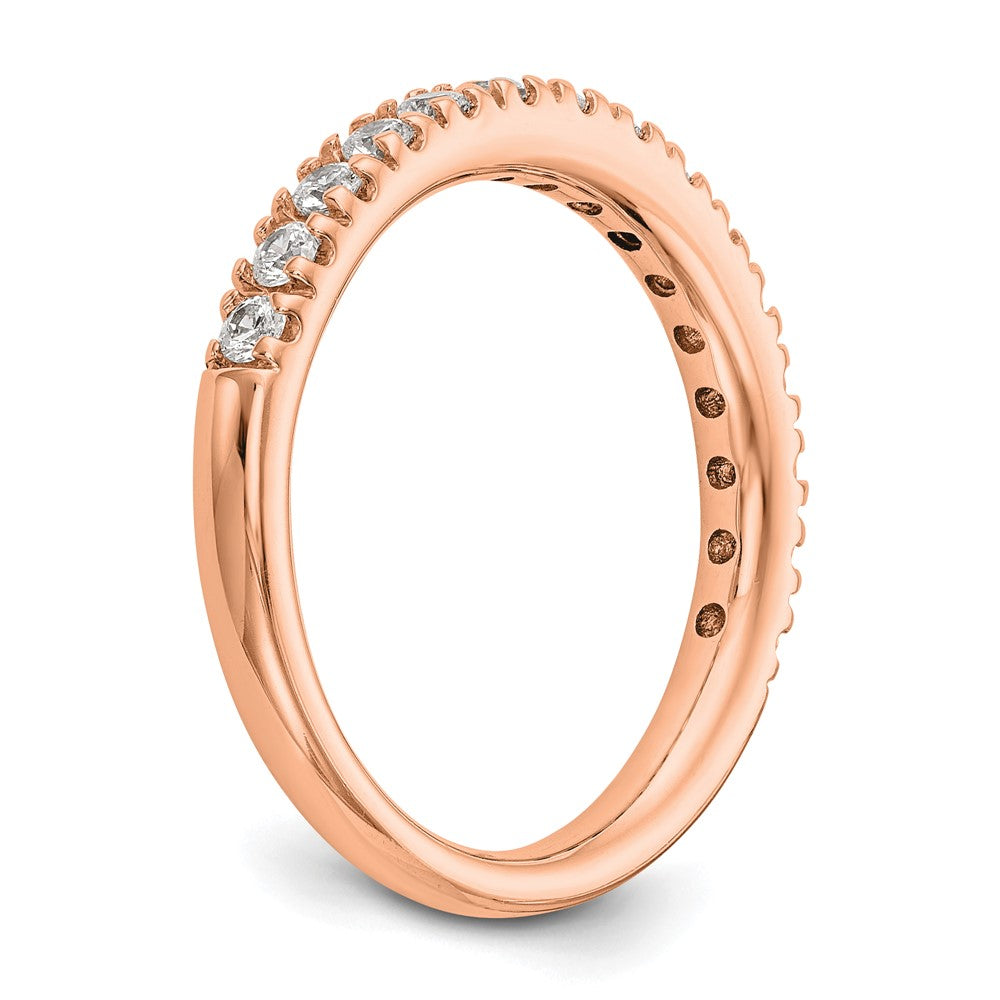 Sterling Silver Rhodium-plated Polished U Shaped Clear CZ Ring
