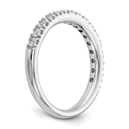 14k White Gold 1/2 carat Lab Grown Diamond VS/SI+ G+ Complete Band