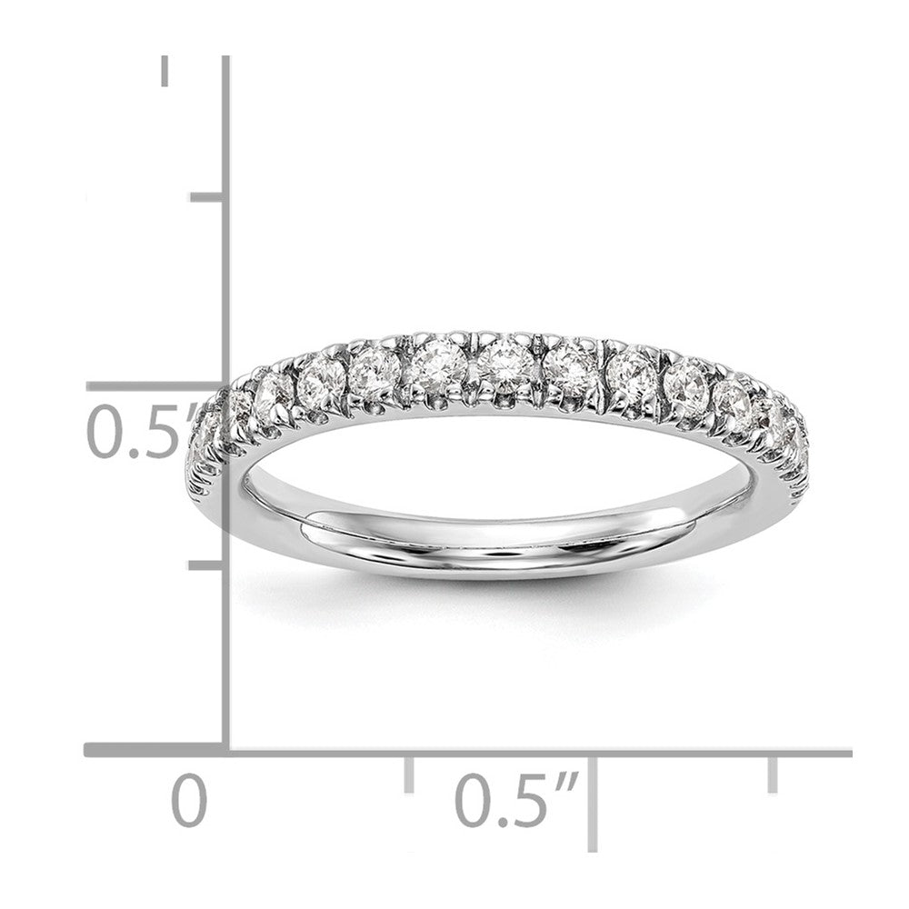14k White Gold 1/2 carat Lab Grown Diamond VS/SI+ G+ Complete Band