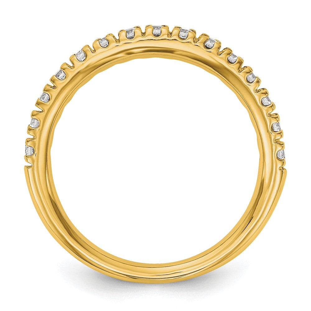 True Origin 14K Yellow Gold 1/2 carat Lab Grown Diamond VS+ F+ Complete Wedding Band