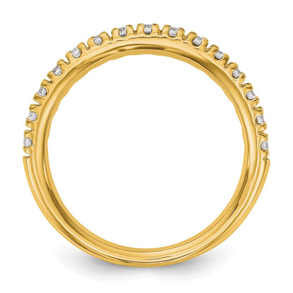 True Origin 14K Yellow Gold 1/2 carat Lab Grown Diamond VS+ F+ Complete Wedding Band
