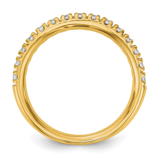 True Origin 14K Yellow Gold 1/2 carat Lab Grown Diamond VS+ F+ Complete Wedding Band
