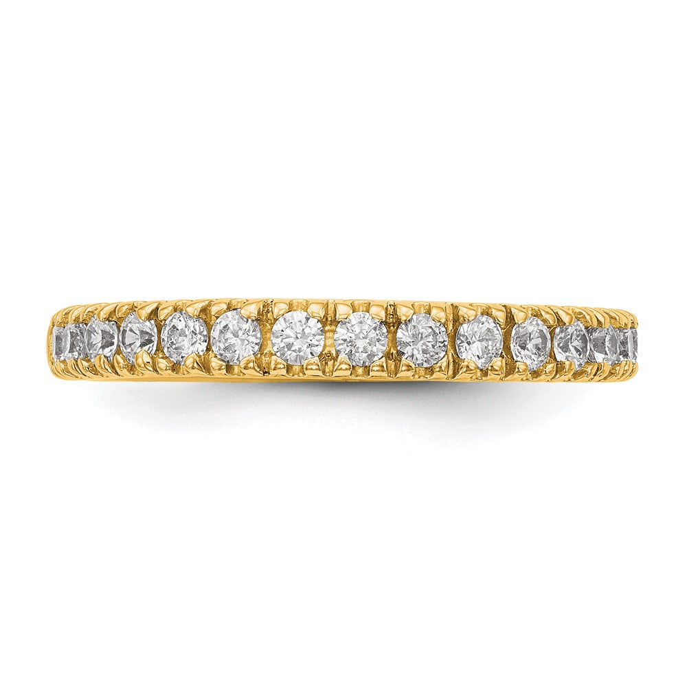 True Origin 14K Yellow Gold 1/2 carat Lab Grown Diamond VS+ F+ Complete Wedding Band