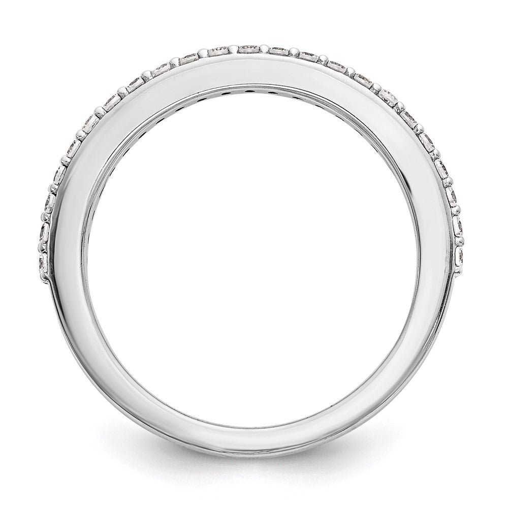 True Origin 14K White Gold 1/4 carat Lab Grown Diamond VS+ F+ Complete Wedding Band
