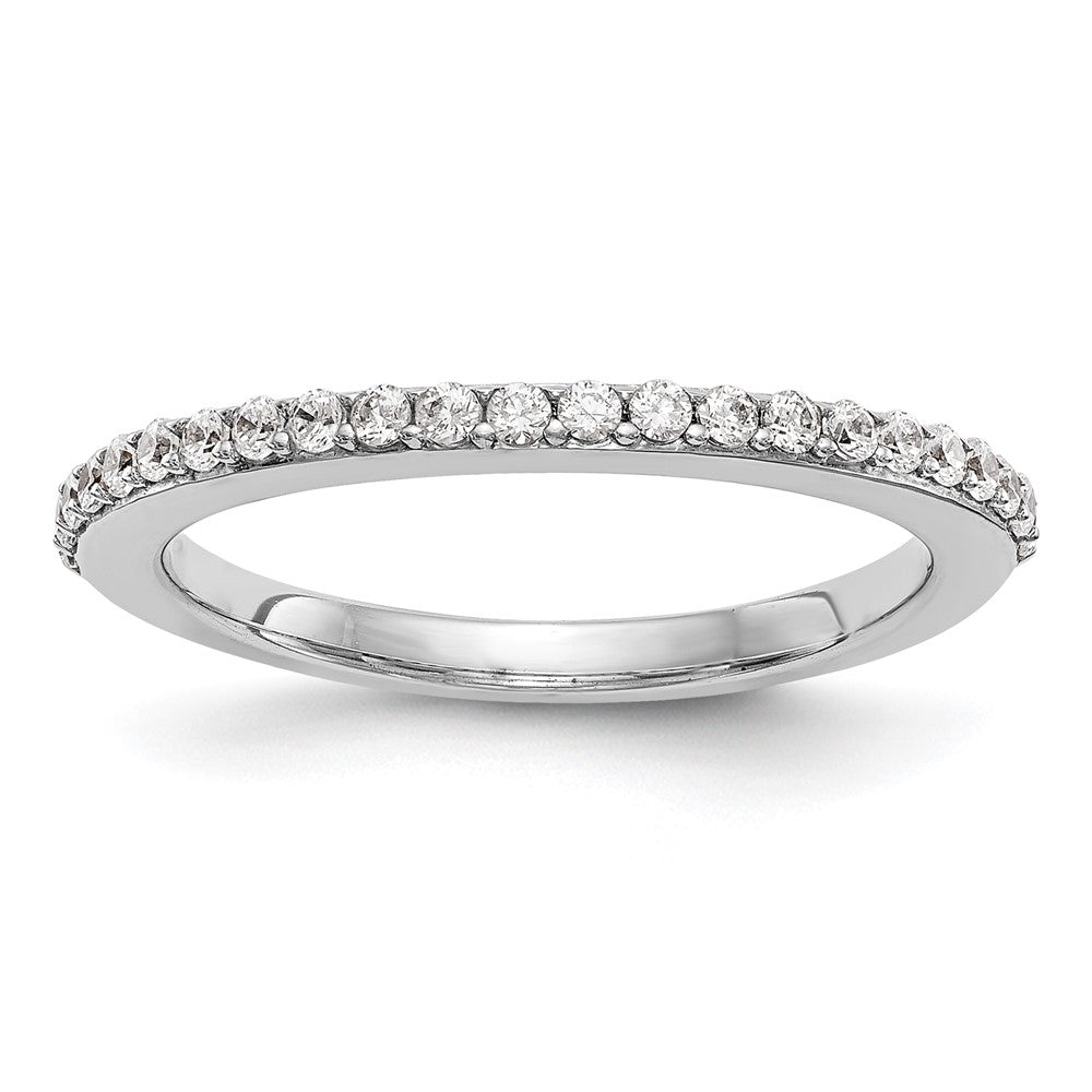 True Origin 14K White Gold 1/4 carat Lab Grown Diamond VS+ F+ Complete Wedding Band