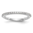 True Origin 14K White Gold 1/4 carat Lab Grown Diamond VS  D E F  Band