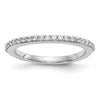 True Origin 14K White Gold 1/4 carat Lab Grown Diamond VS  D E F  Band