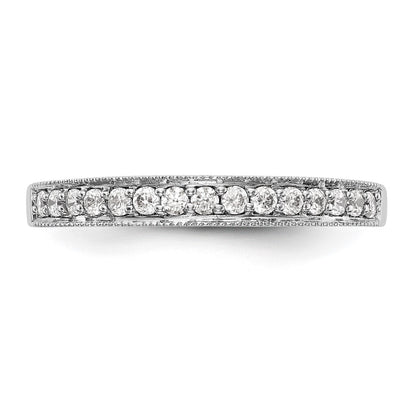 True Origin 14K White Gold 1/4 carat Lab Grown Diamond VS+ F+ Complete Wedding Band