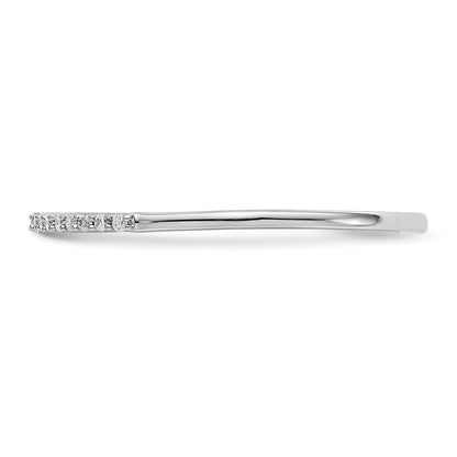 14K White Gold 1/10 carat Complete Round Diamond Band