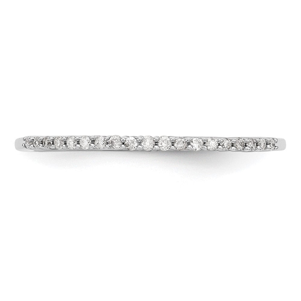 14K White Gold 1/10 carat Complete Round Diamond Band