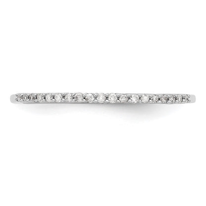 14K White Gold 1/10 carat Complete Round Diamond Band