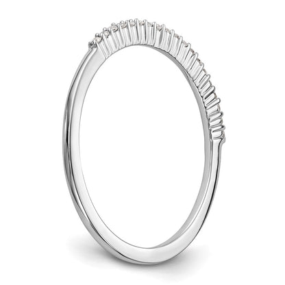14K White Gold 1/10 carat Complete Round Diamond Band