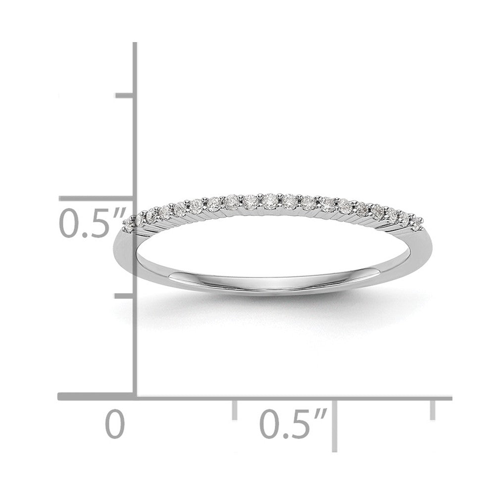 14K White Gold 1/10 carat Complete Round Diamond Band