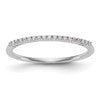 14K White Gold 1/10 carat Complete Round Diamond Band