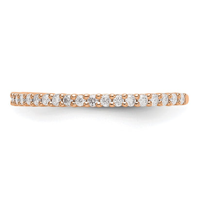 14K Rose Gold 1/3 carat Complete Diamond Wedding Band