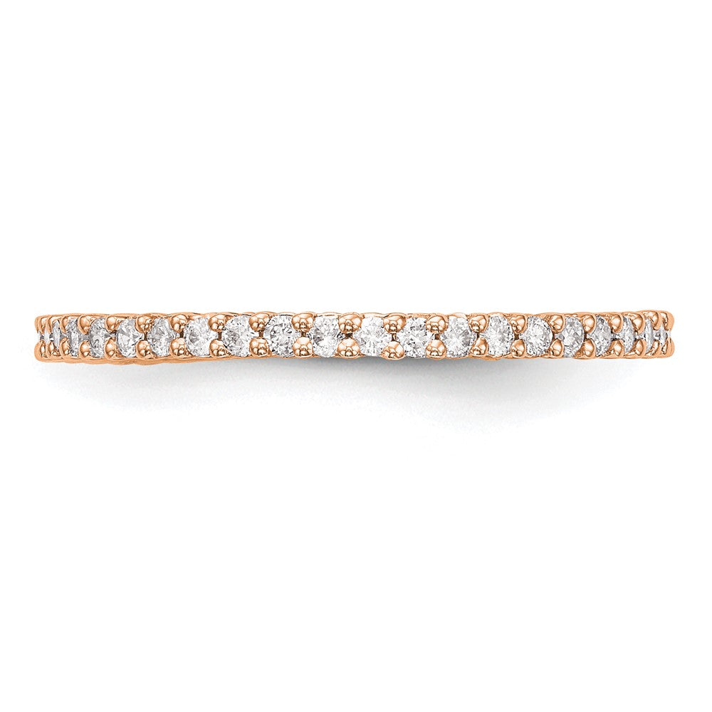 14K Rose Gold 1/3 carat Complete Diamond Wedding Band