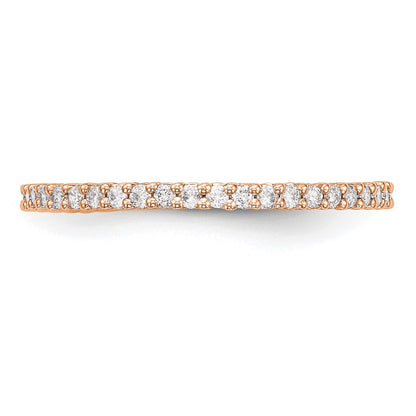 14K Rose Gold 1/3 carat Complete Diamond Wedding Band