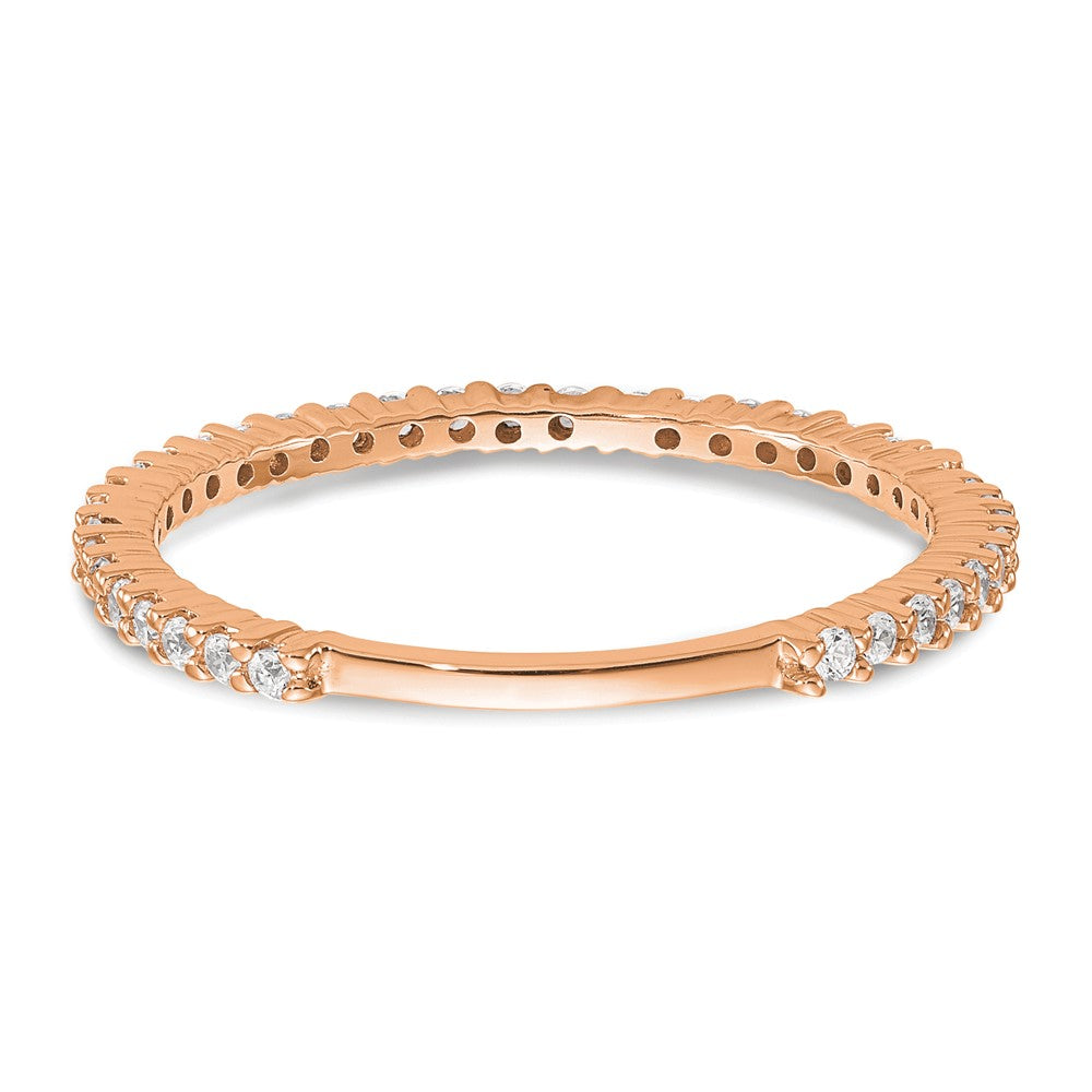 14K Rose Gold 1/3 carat Complete Diamond Wedding Band
