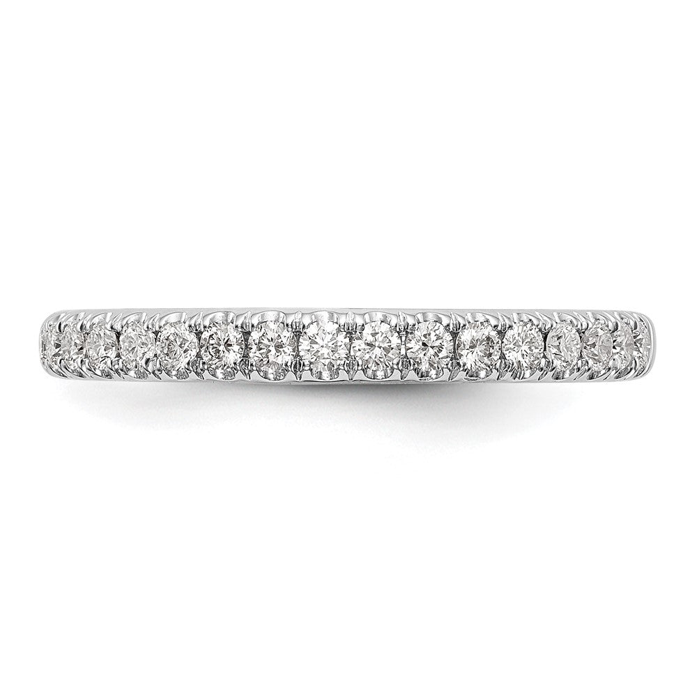 14K White Gold 3/8 carat Complete Round Diamond Band