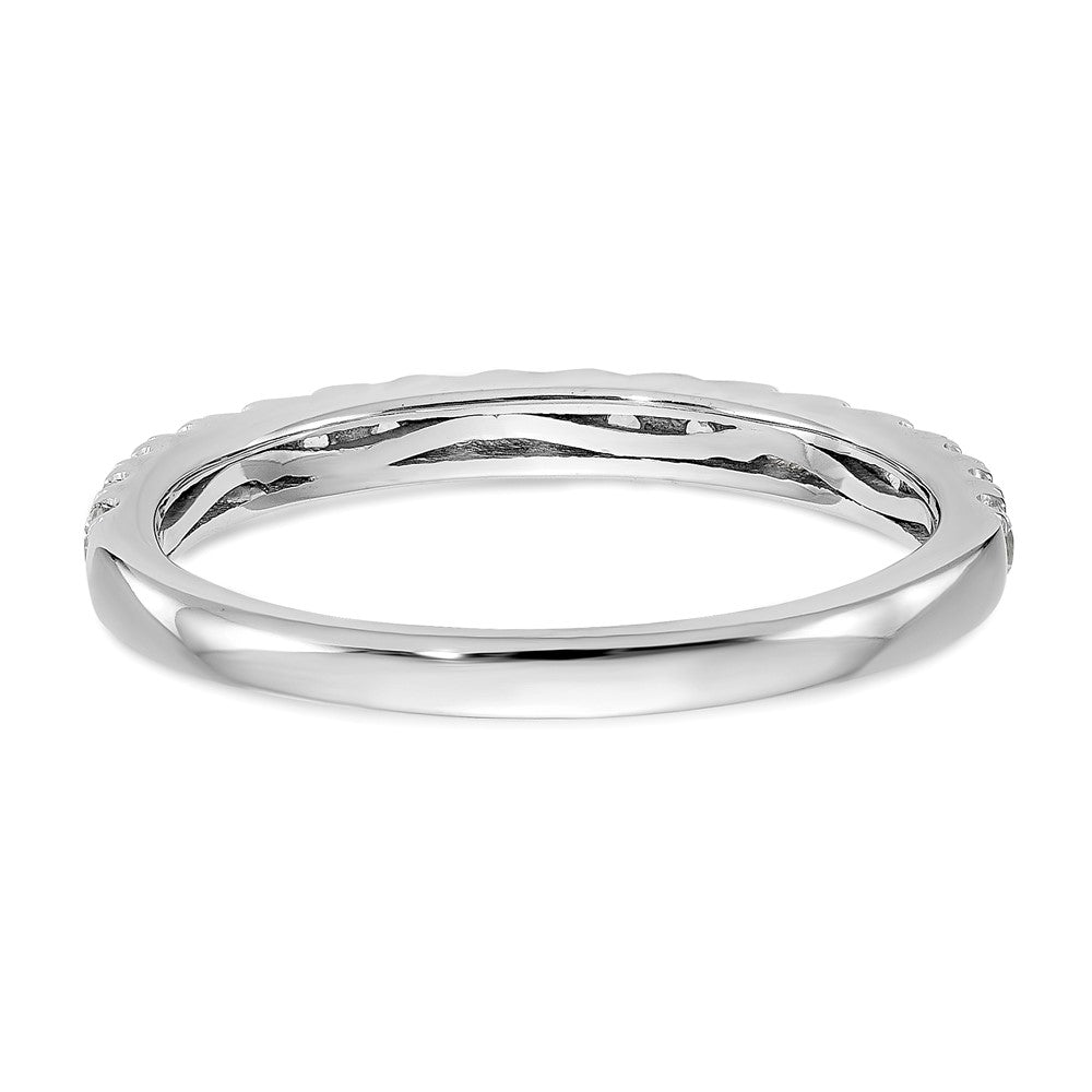 14K White Gold 3/8 carat Complete Round Diamond Band