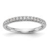 14k White Gold 3/8 carat Lab Grown Diamond VS/SI+ G+ Complete Band