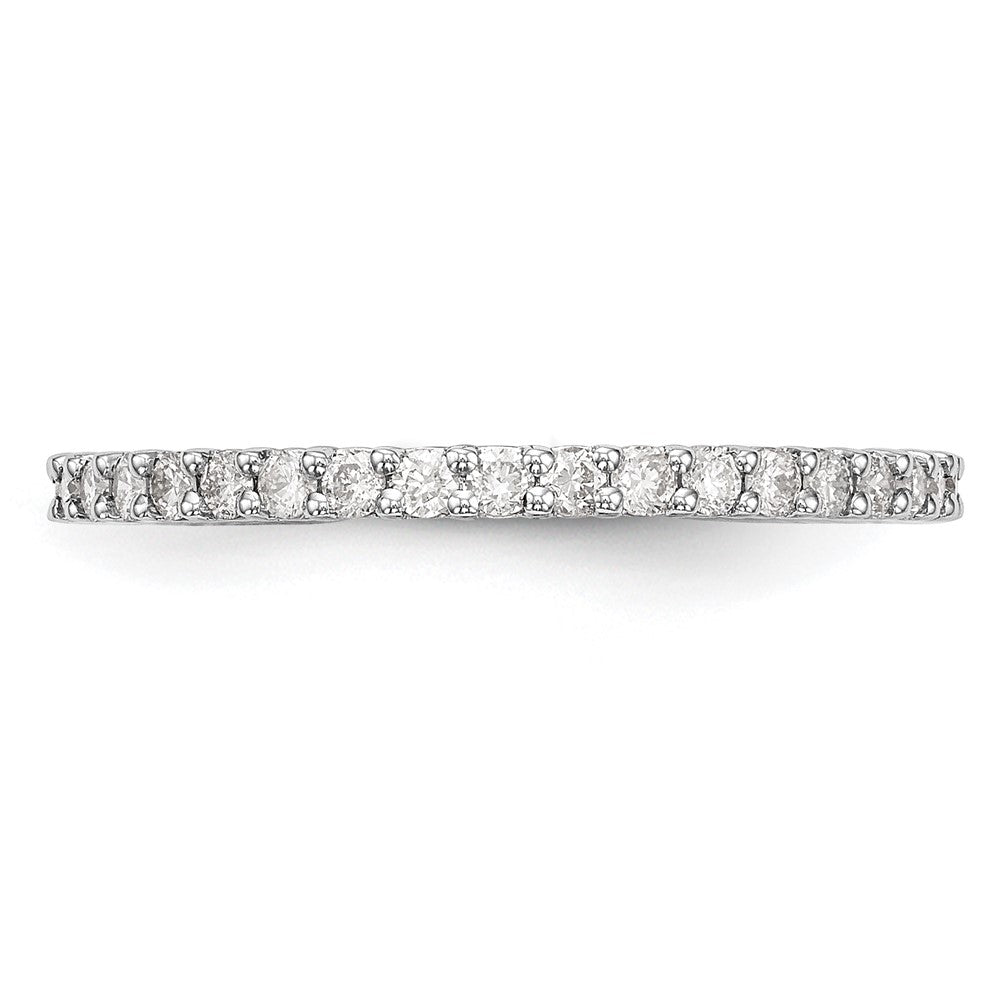 14K White Gold 3/8 carat Complete Round Diamond Band