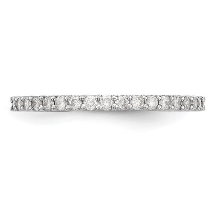14K White Gold 3/8 carat Complete Round Diamond Band