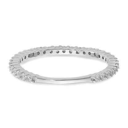 14K White Gold 3/8 carat Complete Round Diamond Band