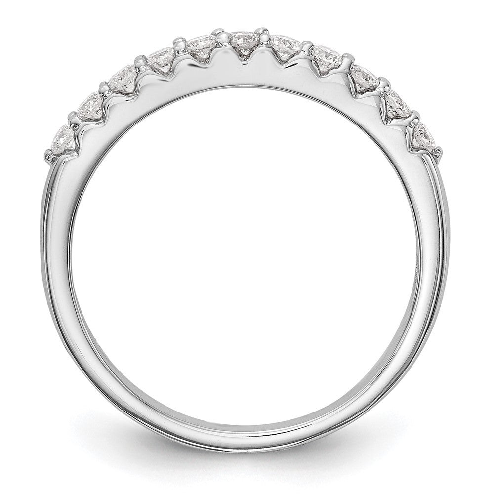 14K White Gold 11-Stone 1/3 carat Complete Diamond Band