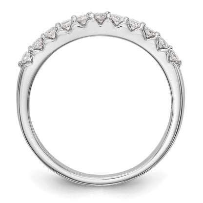 14K White Gold 11-Stone 1/3 carat Complete Diamond Band