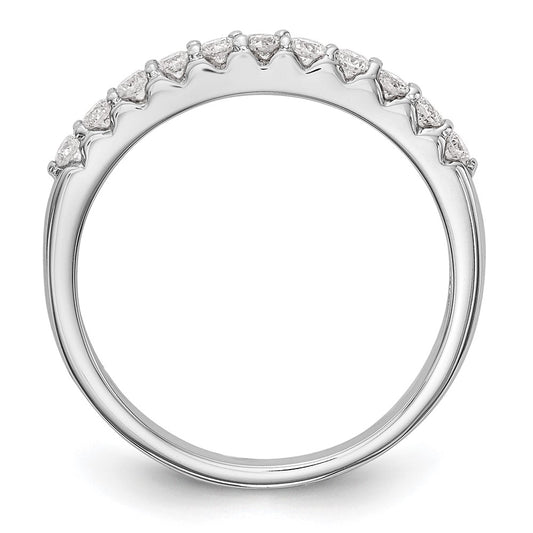 14K White Gold 11-Stone 1/3 carat Complete Diamond Band