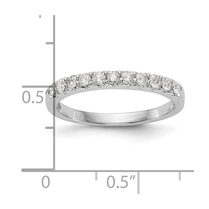 14K White Gold 11-Stone 1/3 carat Complete Diamond Band