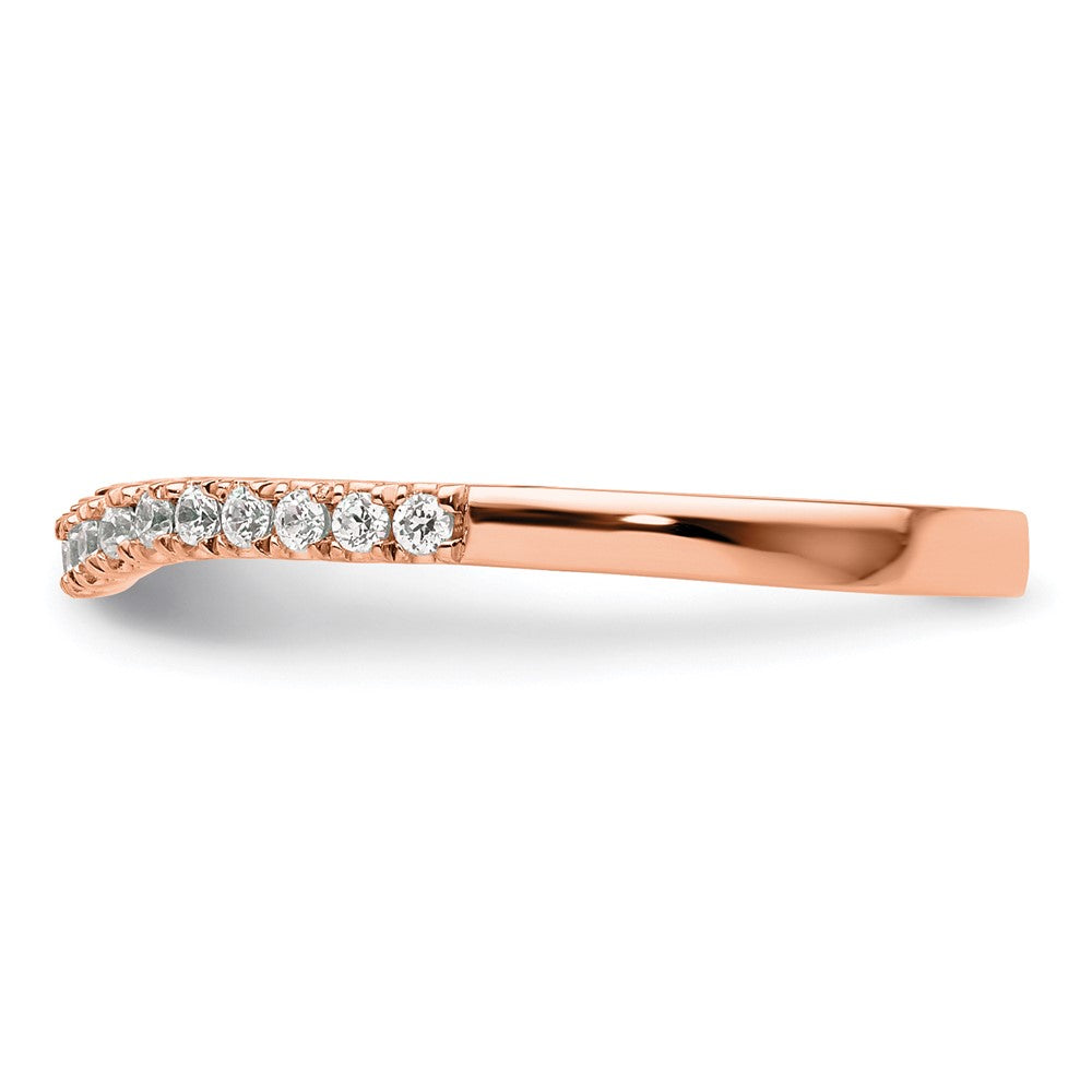 14K Rose Gold Diamond Band