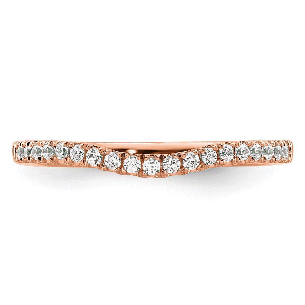 14K Rose Gold Diamond Band