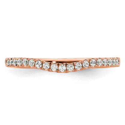 14K Rose Gold Diamond Band