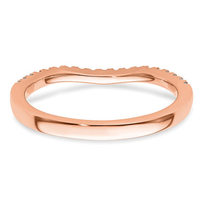 14K Rose Gold Diamond Band
