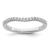 14k White Gold 1/5 carat Diamond Contoured Complete Wedding Band