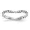 14k White Gold 1/5 carat Diamond Contoured Complete Wedding Band